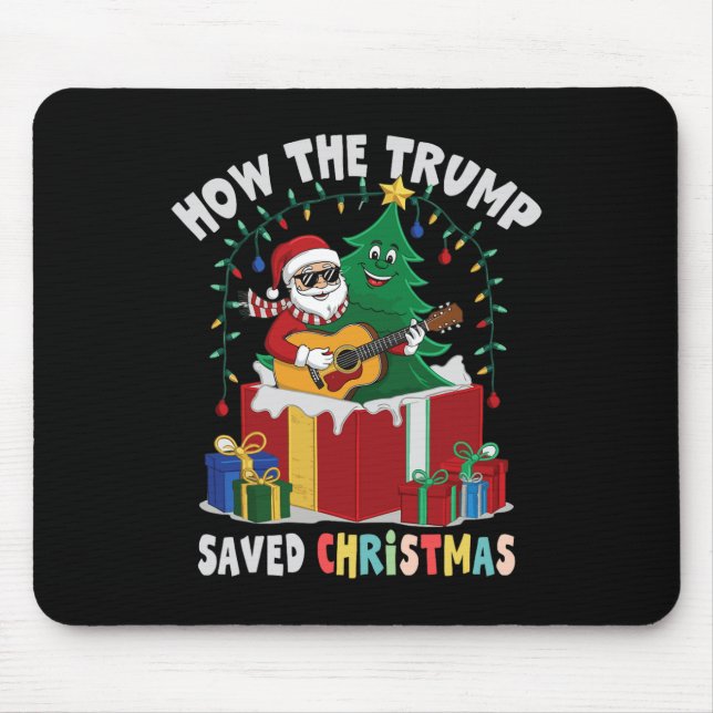 Mousepad Como a Trump salvou o Cristo de Natal engraçado (Frente)