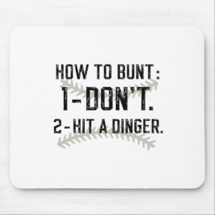 Mousepad Como Buntar Não Acerte Um Dinger Engraçado Vende S