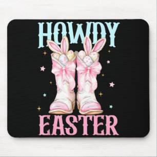 Mousepad Como está Coelho de Páscoa Western Coquete Botas d