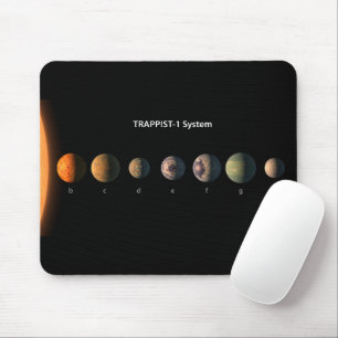 Mousepad Como os sete planetas da Trapist-1 podem parecer.