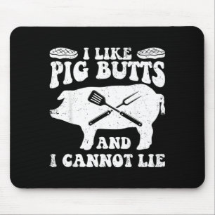 Mousepad Como Porco Traseiros Bbq Churrasco Grelhar Chef Ca