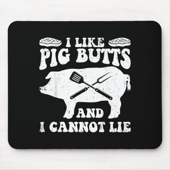 Mousepad Como Porco Traseiros Bbq Churrasco Grelhar Chef Ca (Frente)