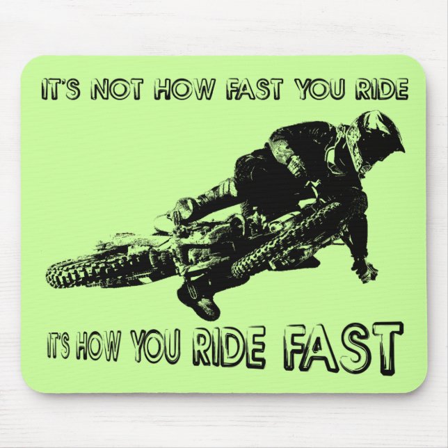 Mousepad Como Você Anda Rápido em Moto de Trilha Motocross  (Frente)