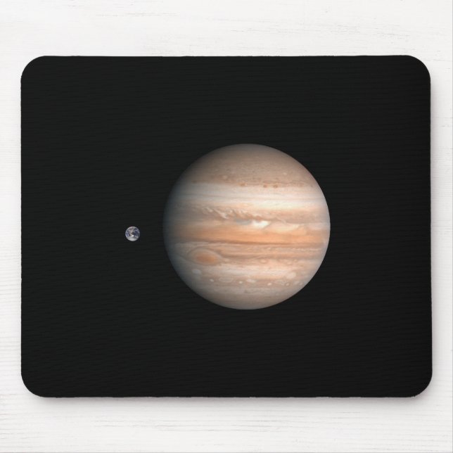 Mousepad Comparação da terra de Jupiter (Frente)