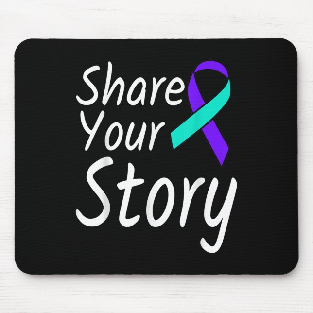 Mousepad Compartilhe sua história Prevenção Suicida Fita Aw (Frente)