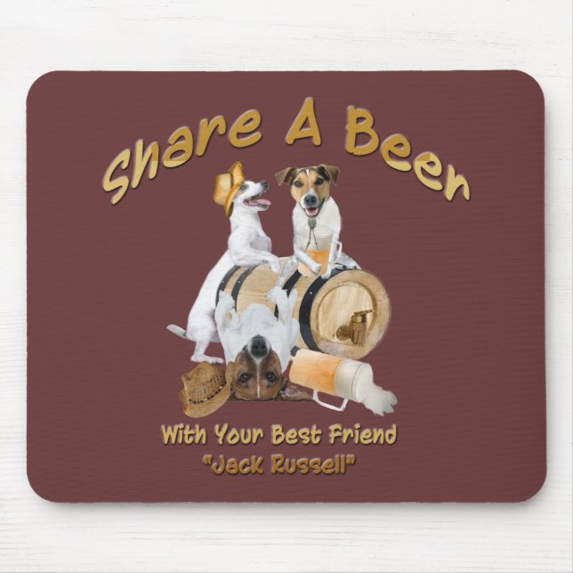 Mousepad Compartilhe Uma Cerveja Com Seu Melhor Amigo Jack  (Frente)