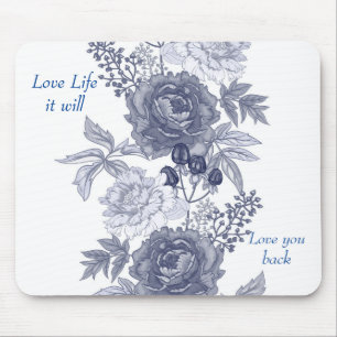 Mousepad Compartimento do mouse azul de amor