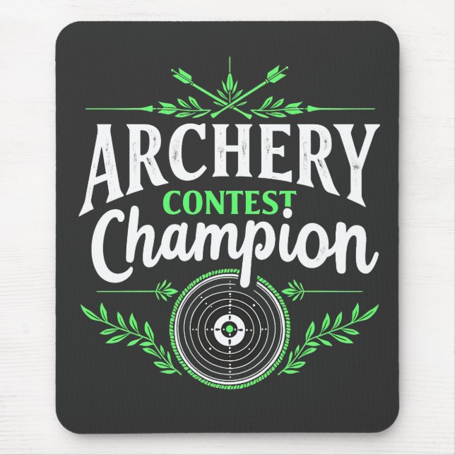 Mousepad Competição De Arqueação Campeã Arco E Seta Da Conc (Frente)
