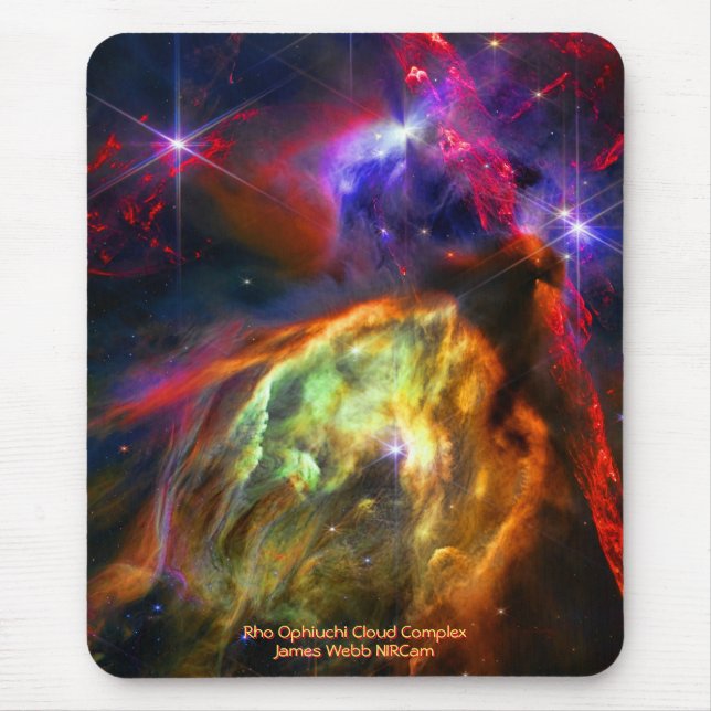 Mousepad Complexo de Nuvem Rho Ophiuchi - James Webb NIRCam (Frente)