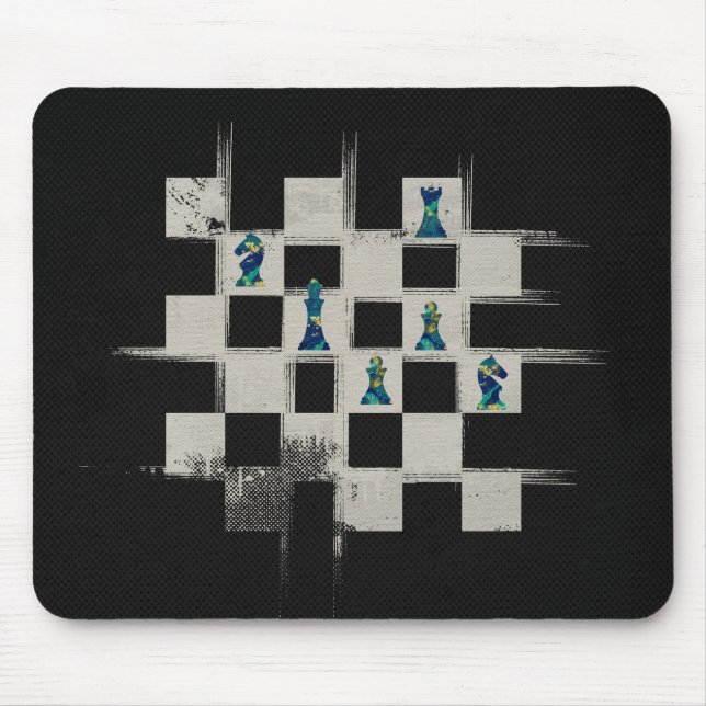Mousepad Composição das partes de xadrez do tabuleiro de (Frente)