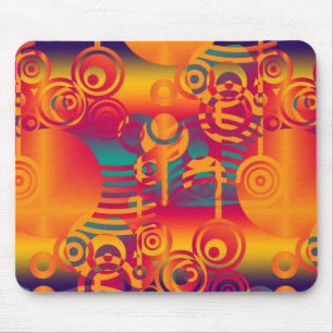 Mousepad Composição de Fundo - Círculo Colorido Moderno