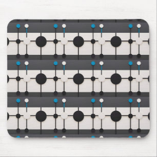 Mousepad Composição Geométrica Abstrata com Círculos