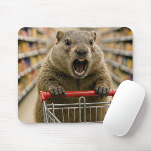 Mousepad Comprador de mercearia Marmota Zangada