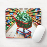 Comprando Carrinho Com Sinais De Dólar