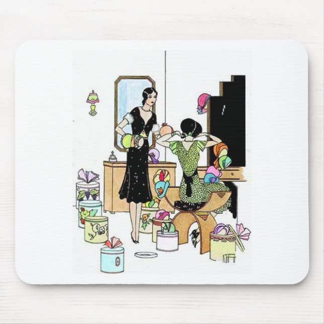 Mousepad Comprando chapéus (Frente)