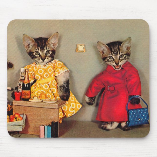 Mousepad comprando mesa de gatinho e caixa de couve (Frente)