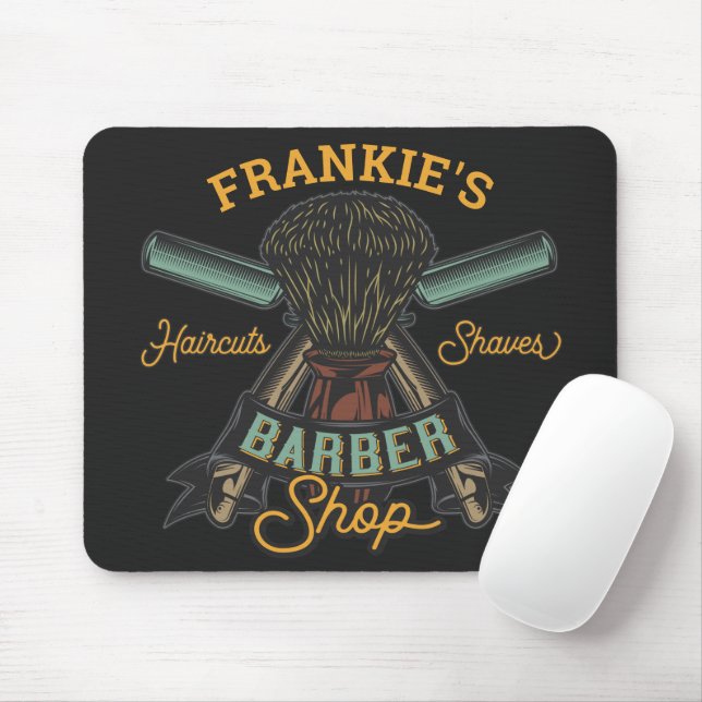 Mousepad Compro de Barber Personalizado Barras de Margens d (Com mouse)