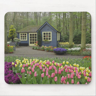 Mousepad compro de flores de algodão, Keukenhof Gardens,