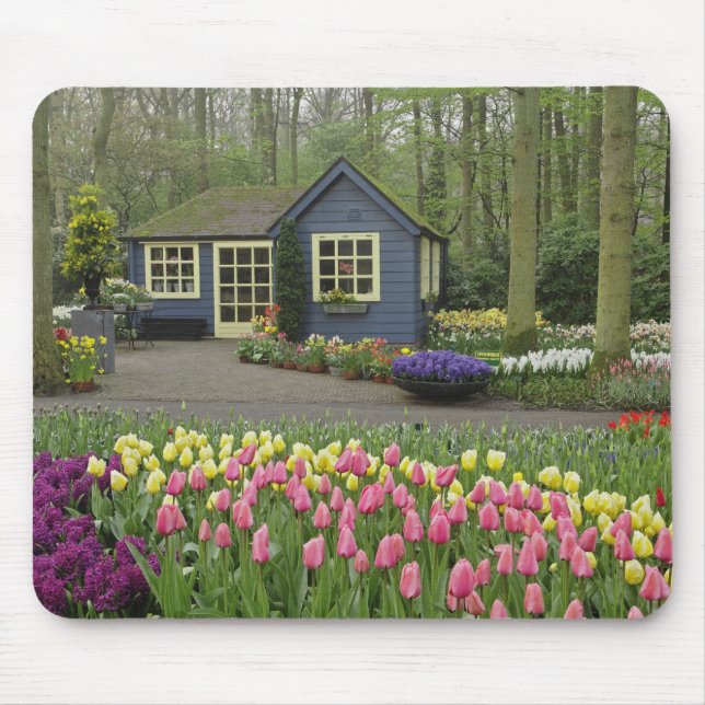 Mousepad compro de flores de algodão, Keukenhof Gardens, (Frente)