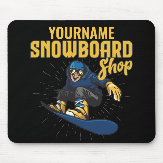 Mousepad Compro de Snowboard Personalizado da Borda de Neve (Frente)