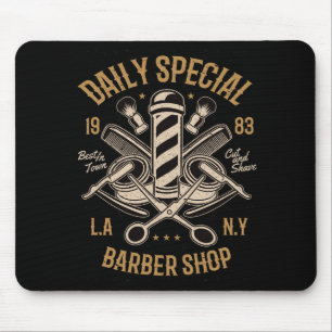 Mousepad Compro especial de barbeiro diário LA NY Corte e C