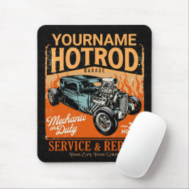 Mousepad Compro Mecânico NOME Personalizado da Garagem de H