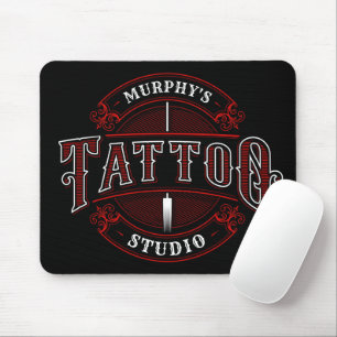 Mousepad Compro Tatto Studio de NOME ADD do Estilo Tradicio
