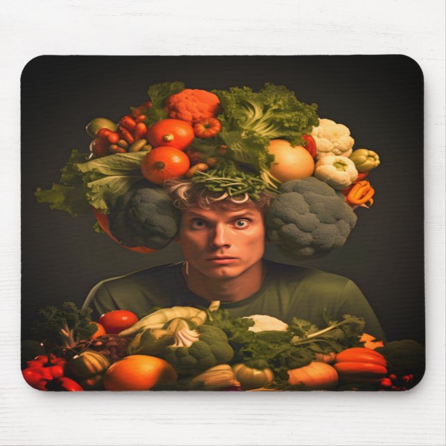 Mousepad Computador Laptop Cabeça de Legume (Frente)