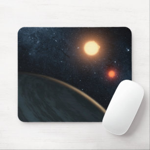 Mousepad Conceito do artista Ilustrando Kepler-16b.
