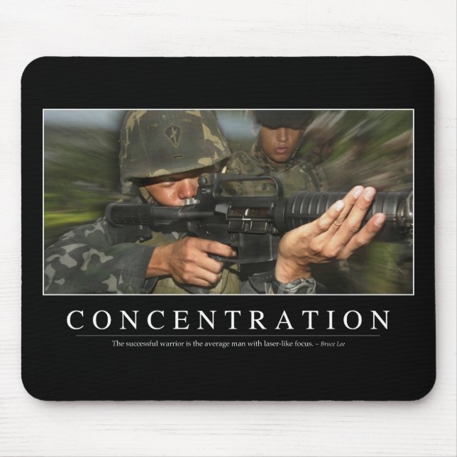 Mousepad Concentração: Cotação Inspiracional (Frente)