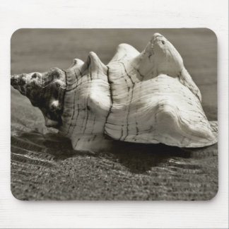 Mousepad Conch preto e branco Shell