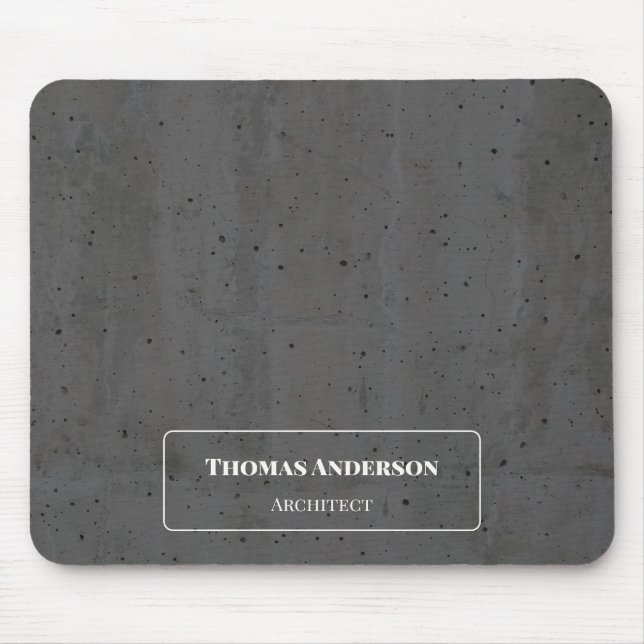 Mousepad Concreto Moderno Branco e Cinza Escuro (Frente)