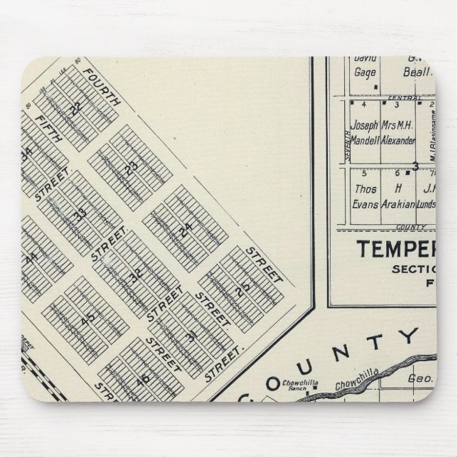 Mousepad Condado de Madera, Califórnia 3 (Frente)