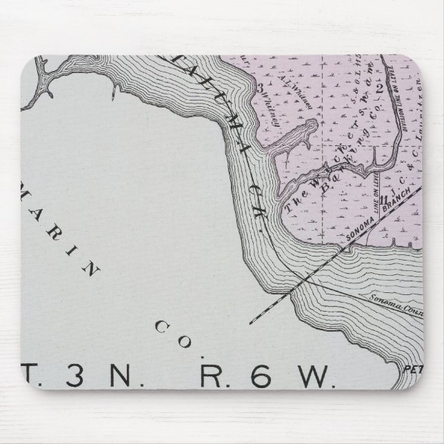 Mousepad Condado de Sonoma, Califórnia 13 (Frente)
