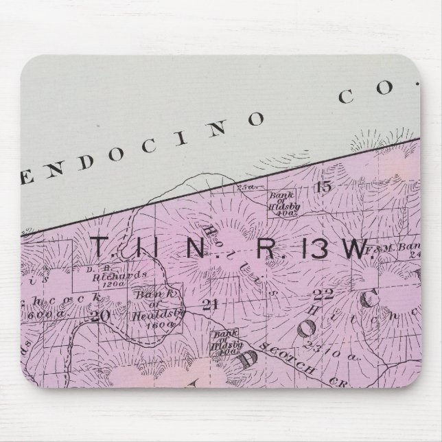 Mousepad Condado de Sonoma, Califórnia 15 (Frente)