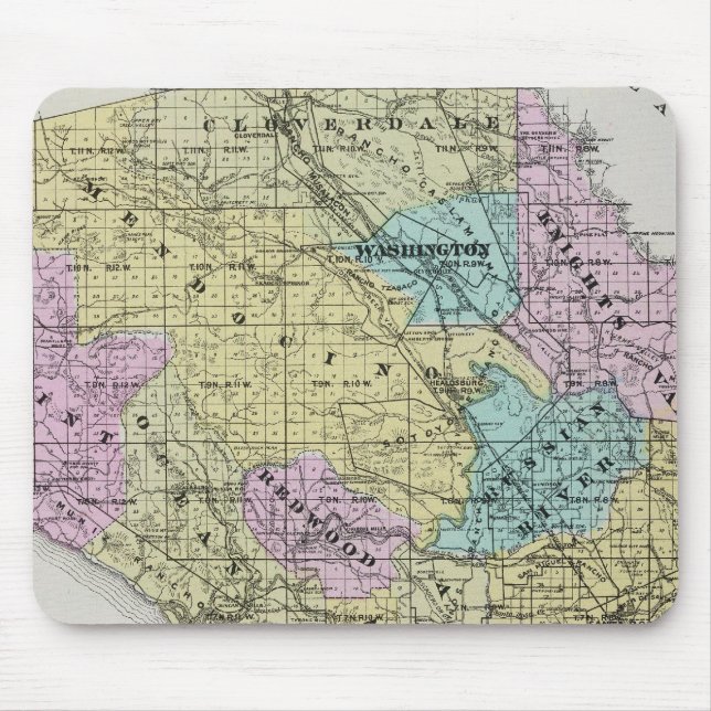 Mousepad Condado de Sonoma, Califórnia 18 (Frente)