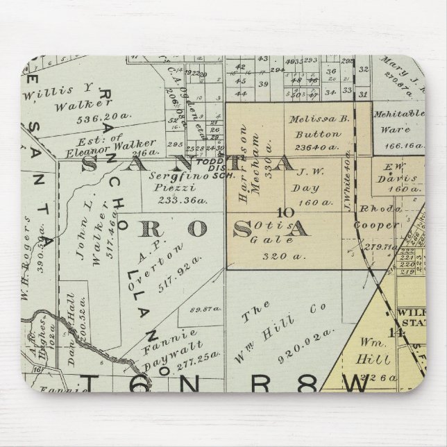 Mousepad Condado de Sonoma, Califórnia 22 (Frente)
