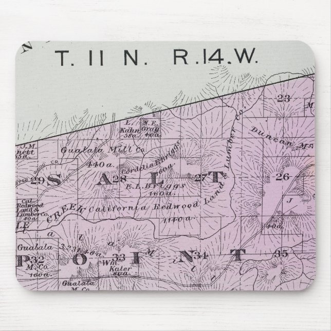 Mousepad Condado de Sonoma, Califórnia 36 (Frente)