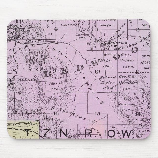 Mousepad Condado de Sonoma, Califórnia 8 (Frente)