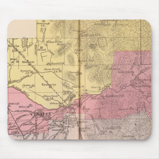 Mousepad Condado de Tulare, Califórnia (Frente)
