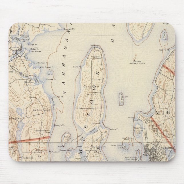 Mousepad Condado de Washington e Newport (Frente)