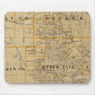 Mousepad Condados de Clay, Wilkin, Becker, Minnesota