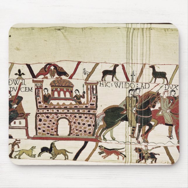 Mousepad Conde Harold da tapeçaria de Bayeux ao duque de (Frente)