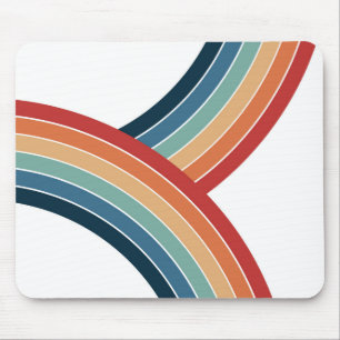 Mousepad Condecoração do arco-íris com dois retratos colori