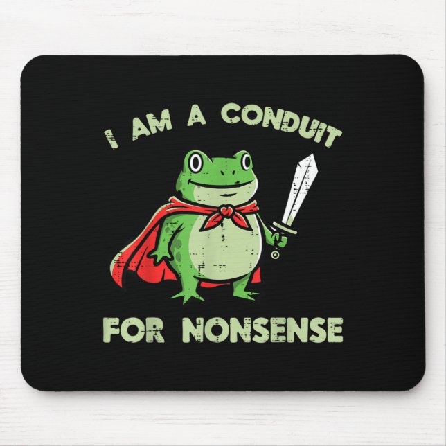 Mousepad Conduto de Sapo para Homens de Meme Engraçado Sem  (Frente)