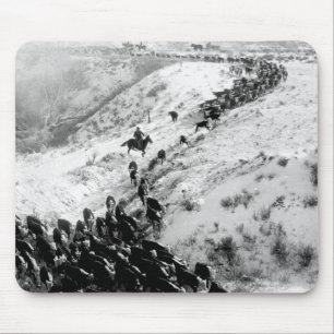 Mousepad Conduzindo o gado no inverno