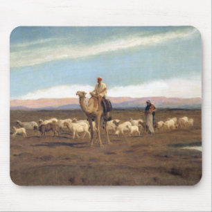 Mousepad Conduzindo o rebanho pastar (óleo em canvas)