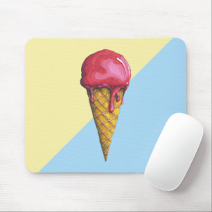 Mousepad Cone de gelados de morango