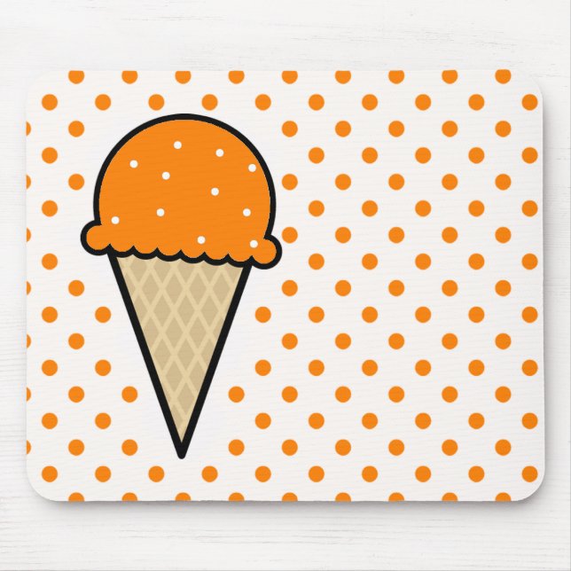 Mousepad Cone de Sorvete Laranja (Frente)