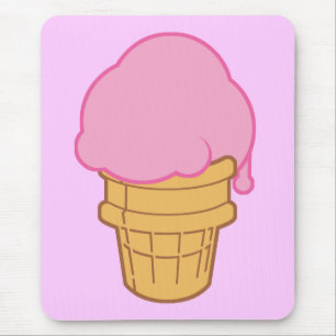 Mousepad Cone de Sorvete Rosa
